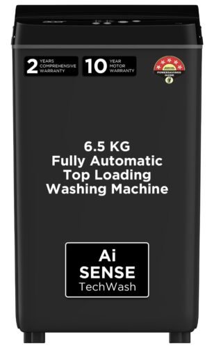 acer 6.5 kg 5 Star Fully Automatic Top Load Washing Machine Halo Wash AR65FATLP0GT AiSense Grey (Washing Machine)