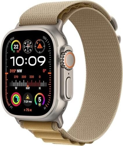 Apple Watch Ultra 2 GPS+Cellular with Alpine Loop – M 49mm Retina LTPO2 OLED Display Natural Titanium Case (Smartwatch)