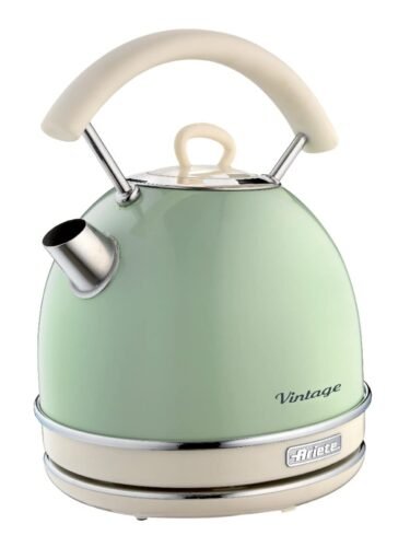 Ariete Vintage Dome 2000 Watt 1.7 Litre Electric Kettle with 360 Degree Rotating Base Green (Electric Kettle)