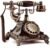 AWOKZA Retro Rotary Phone Vintage Resin Telephone Old Fashioned Telephones Rotary Dial Phone Desk Landline Phone for Home Office Cafe Bar Decor Square Model (Telephone)