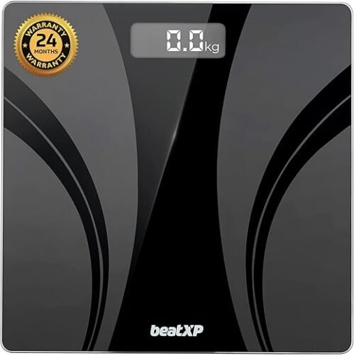 beatXP ?Actifit Breeze Digital Weight Machine For Body Weight with Thick Tempered Glass Best Bathroom Weighing Scale with LCD Display – 2 Year Warranty (Weight Scale)