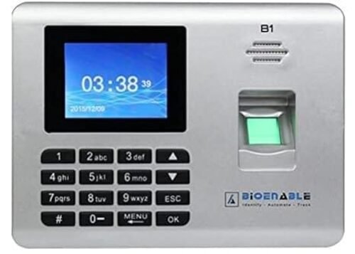 BioEnable B1 Fingerprint Authentication Biometric Machine for Attendance – Fingerprint + USB Download Excel Report (Biometric Scanner)