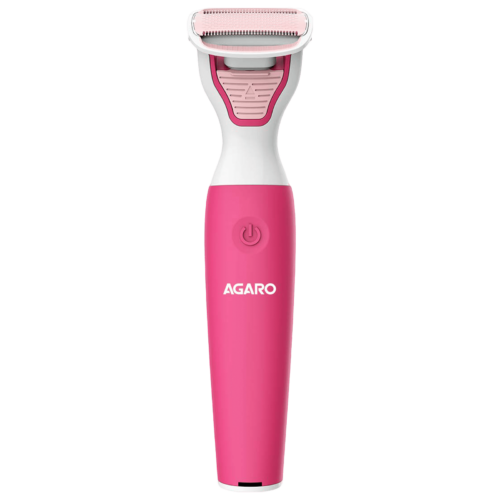 AGARO FT-2001 Rechargeable Cordless Wet & Dry Trimmer for Body & Intimate Areas for Women 60min Runtime IPX5 Waterproof Pink (Electric Shaver)