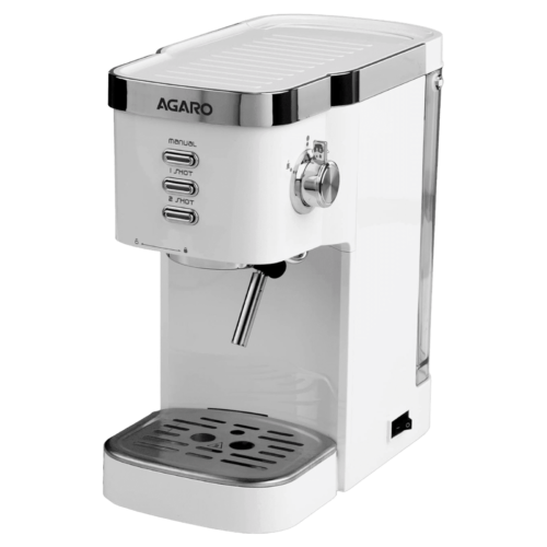 AGARO Regency 1350 Watt Automatic Espresso Coffee Maker with Adjustable Pressure Settings White (Coffee Maker)