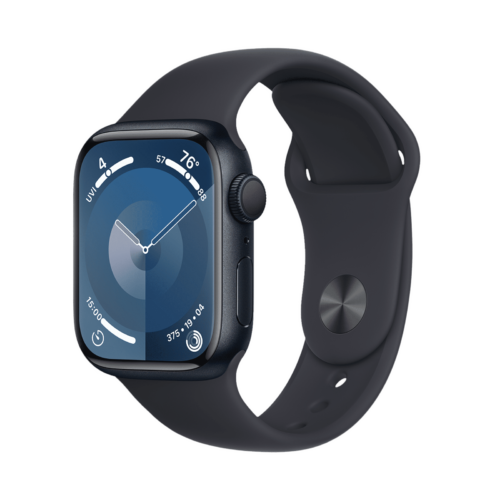 Apple Watch Series 9 GPS with Midnight Sport Band – S/M 41mm Display Midnight Aluminium Case (Smartwatch)