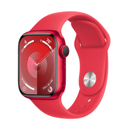 Apple Watch Series 9 GPS with Red Sport Band – S/M 41mm Display Red Aluminium Case (Smartwatch)