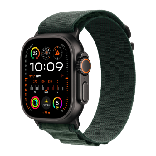 Apple Watch Ultra 2 GPS+Cellular with Alpine Loop – M 49mm Retina LTPO2 OLED Display Black Titanium Case (Smartwatch)