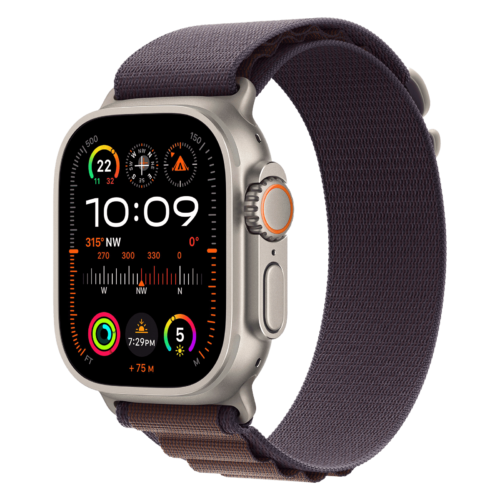 Apple Watch Ultra 2 GPS+Cellular with Indigo Alpine Loop – S 49mm Display Titanium Case (Smartwatch)