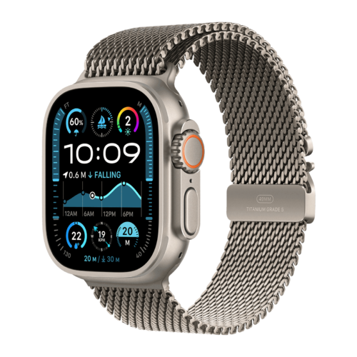 Apple Watch Ultra 2 GPS+Cellular with Natural Titanium Milanese Loop – M 49mm Retina LTPO2 OLED Display Natural Titanium Case (Smartwatch)