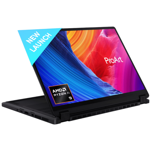 ASUS ProArt PX13 AMD Ryzen AI 9 Touchscreen Gaming Laptop 24GB 1TB SSD Windows 11 Home 6GB Graphics 13.3 inch 60 Hz OLED Display NVIDIA GeForce RTX 4050 MS Office 2021 Nano Black 1.38 KG (Laptop)