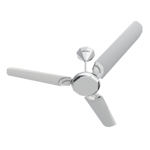 BAJAJ 251693EE 1 Star 1200mm 3 Blade Anti Bacterial Ceiling Fan Dual Tone Finish Sparkle White & Chrome (Ceiling Fan)