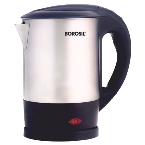 BOROSIL Eva 1200 Watt 1 Litre Electric Kettle with 360 Degree Rotation Base Black (Electric Kettle)