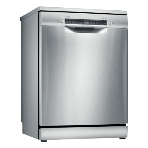 BOSCH Series 6 14 Place Settings Free Standing Dishwasher with Triple Rackmatic System Silver Inox (Dishwasher)