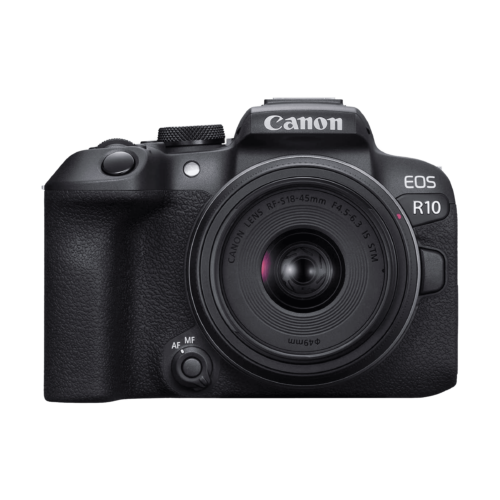 Canon EOS R10 24.2MP Mirrorless Camera 18-45 mm Lens, 22.3 x 14.9 mm Sensor, Vari-Angle Touch Screen LCD (Camera)