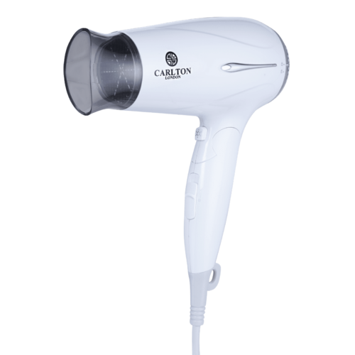 Carlton London Hair Dryer with 3 Heat Settings & Cold Blast Ionic Technology White (Hair Dryer)