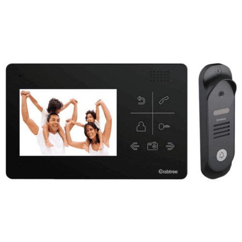 Crabtree 4.3 Inch Video Door Phone Kit ACSVK001 Black (CCTV Camera)