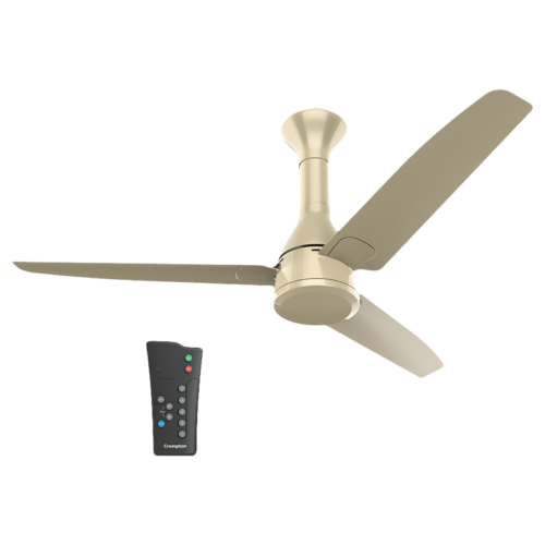 Crompton Energion Roverr 120cm Sweep 3 Blade Ceiling Fan ActivBLDC Technology CFENROV48CPGLDAD5S Champagne Gold (Ceiling Fan)