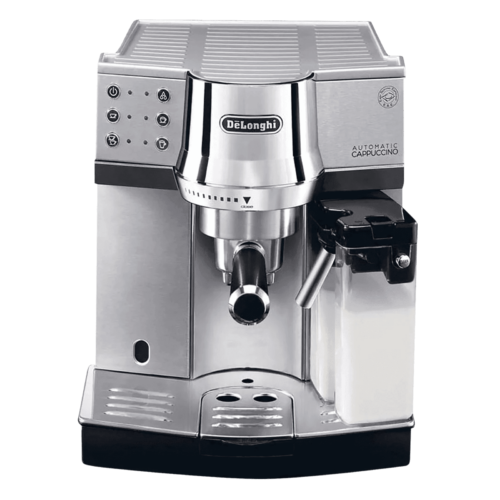 De’Longhi 1450 Watt 2 Cups Automatic Cappuccino & Espresso Coffee Maker with Water Level Indicator Metallic (Coffee Maker)