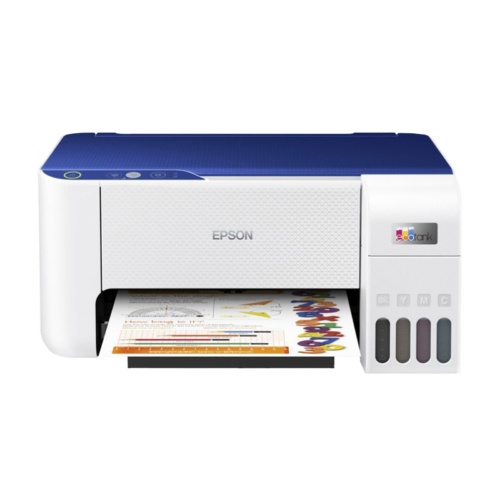 EPSON EcoTank All in One Wi-Fi Ink Tank Printer with Smart Panel App CIS Sensor White & Blue (Inkjet Printer)