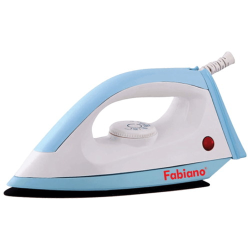 Fabiano HUSKY 1100 Watts Dry Iron Non Stick Soleplate White and Blue (Iron)