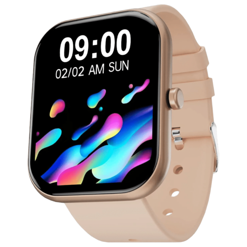 FIRE-BOLTT Dazzle Plus BSW037 Smartwatch with Activity Tracker 46mm HD Display IP68 Water Resistant Beige Strap (Smartwatch)