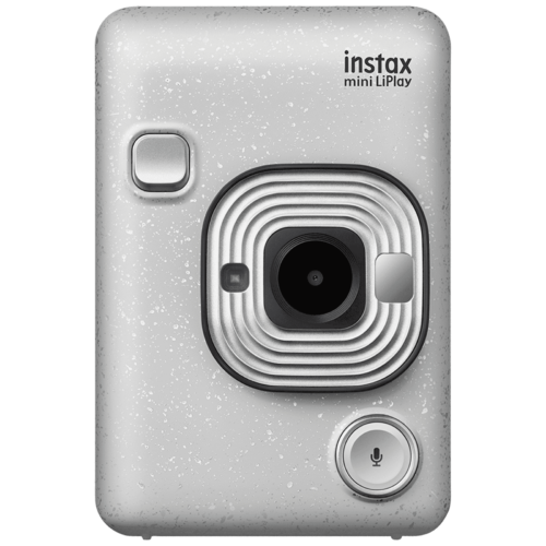 FUJIFILM Instax Mini LiPlay Instant Camera with 10 Instant Films Stone White (Camera)