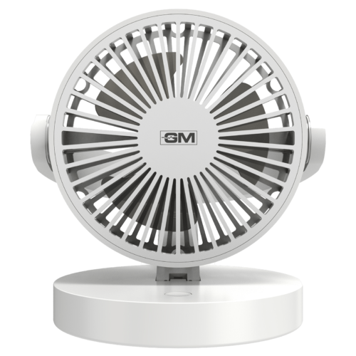 GM Handy Air 150mm 3 Blade Rechargeable Personal Fan with 2000 mAh Battery 5 Hr Non Stop Operation White (Table Fan)