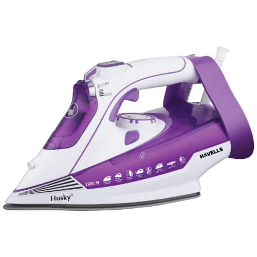 HAVELLS Husky 2200 Watts 320ml Steam Iron Self Cleaning Function GHGSICCU220 Purple (Iron)