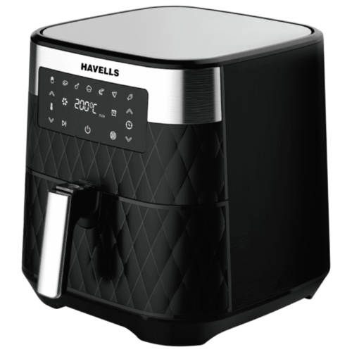 Havells Prolife Luxria 5.5L 1700 Watt Digital Air Fryer with Smart Even Crisp Technology Black (Air Fryer)