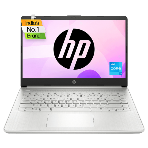 HP 14s-dq5138tu Intel Core i3 12th Gen Laptop 8GB 512GB SSD Windows 11 Home 14 inch Full HD IPS Display MS Office 2021 Natual Silver 1.46 KG (Laptop)