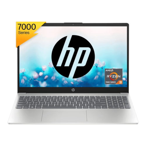 HP 15-fc0026AU AMD Ryzen 3 15.6 inch 8GB 512GB Windows 11 MS Office 2021 AMD Radeon FHD Display Natural Silver 7L030PA (Laptop)