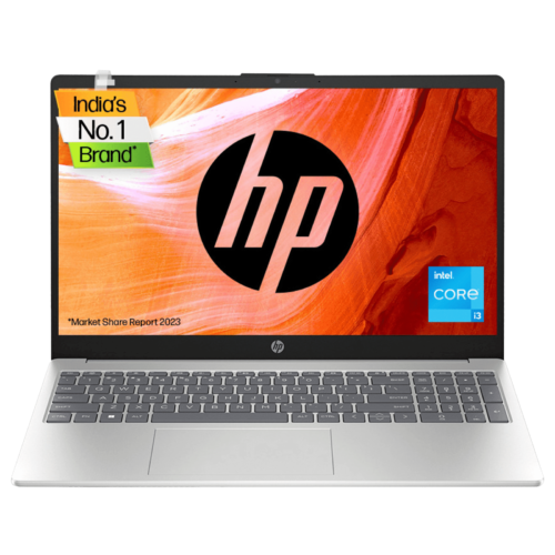 HP 15-fd0006TU Intel Core i3 13th Gen 15.6 inch 8GB 512GB Windows 11 Home MS Office 2021 Intel UHD FHD Display Natural Silver 7P6Z8PA (Laptop)