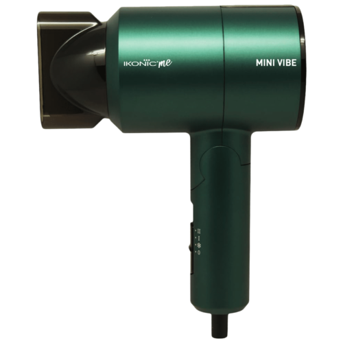 Ikonic Mini Vibe Hair Dryer with 2 Heat Settings & Cool Shot Low Noise Emerald (Hair Dryer)