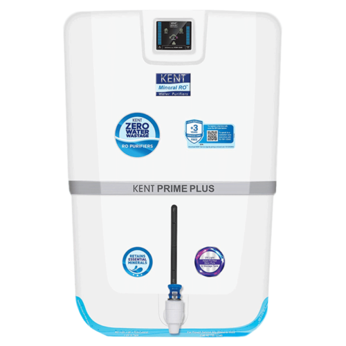 KENT Prime Plus 9L RO + UV + UF + UV-in-tank + TDS Water Purifier with Digital Purity Display and Zero Water Wastage White (Water Purifier)