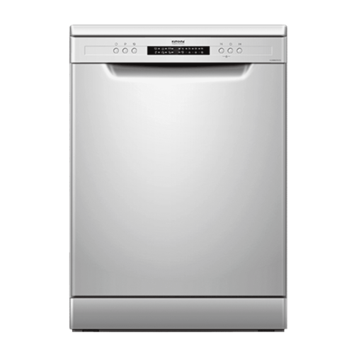 Kutchina KLEANMATE ECO 12 Place Settings Free Standing Dishwasher with Height Adjustable Tray Light Grey (Dishwasher)