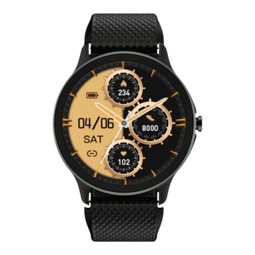 noise NoiseFit Curve Smartwatch with Bluetooth Calling 35.05mm TFT Display IP68 Water Resistant Jet Black Strap (Smartwatch)