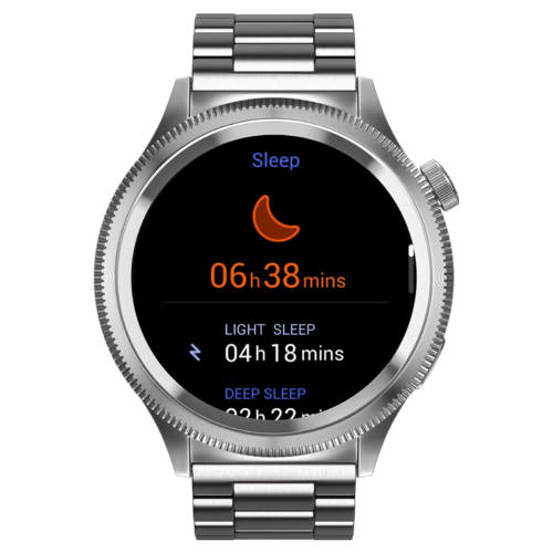 noise NoiseFit Halo 2 Smartwatch with Bluetooth Calling 36.32mm AMOLED Display IP67 Water Resistant Elite Silver Strap (Smartwatch)