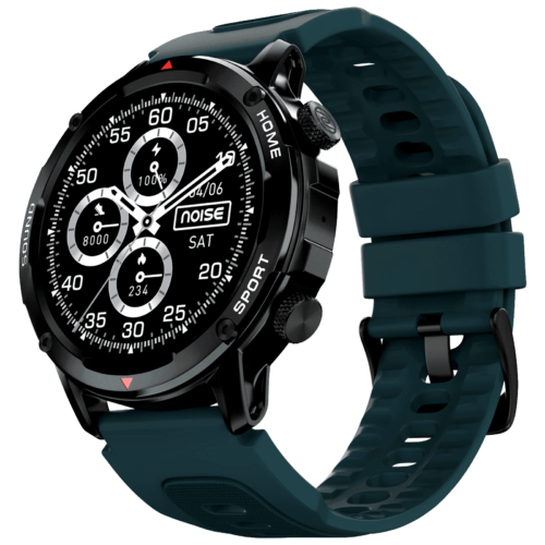 noise NoiseFit Venture Smartwatch with Bluetooth Calling 35.3mm TFT Display IP67 Water Resistant Teal Blue Strap (Smartwatch)