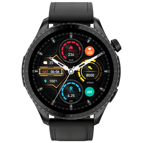 noise Origin Smartwatch with Bluetooth Calling 37.08mm AMOLED Display 3ATM Water Resistant Classic Black Strap (Smartwatch)