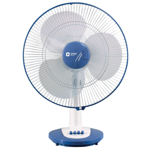 Orient Desk 25 400mm 3 Blade Thermal Overload Protection Table Fan Aerodynamically Designed White (Table Fan)