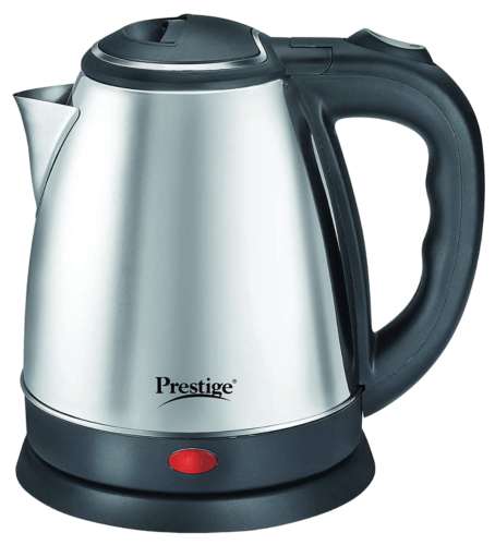 Prestige PKOSS 1500 Watt 1.5 Litre Electric Kettle with 360 Degree Swivel Silver (Electric Kettle)