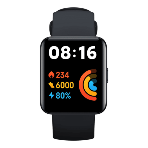 Redmi Watch 2 Lite Smartwatch with Activity Tracker 39.4mm TFT Display 5 ATM Water Resistant Black Strap (Smartwatch)