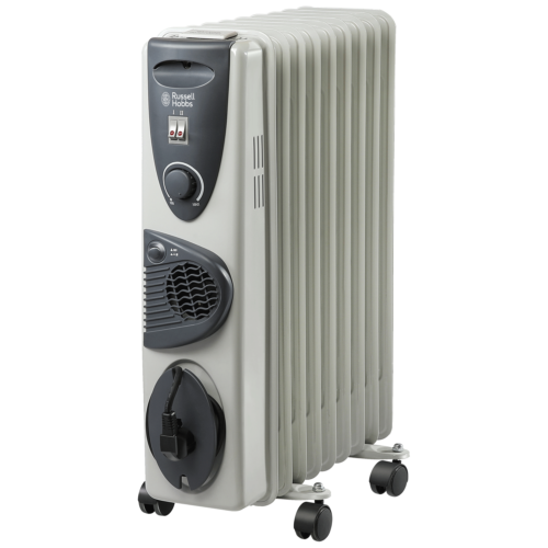 Russell Hobbs 2000 Watts Oil Filled Room Heater ROR09 Silver (Room Heater)