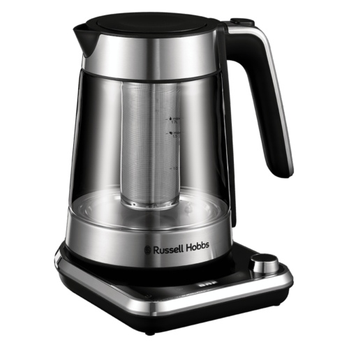 Russell Hobbs Atentive 3000 Watt 1.7 Litre Electric Kettle with Touch Screen Control Silver & Black (Electric Kettle)