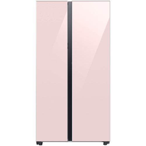 SAMSUNG 653 Litres 3 Star Frost Free Side by Side Door Smart Wi-Fi Enabled Refrigerator with Twin Cooling Plus RS76CB81A3P0HL Clean Pink (Refrigerator)