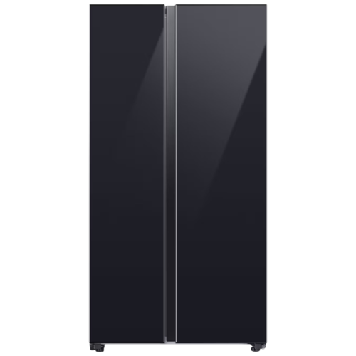 SAMSUNG 653 Litres 3 Star Frost Free Side by Side Door Smart Wifi Enabled Refrigerator with Twin Cooling Plus Technology RS76CB81A333HL Glam Deep Charcoal (Refrigerator)