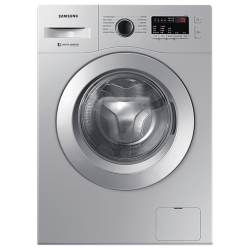 SAMSUNG 6.5 kg 5 Star Fully Automatic Front Load Washing Machine 12 Wash Programs WW66R20GKSS/TL Silver (Washing Machine)