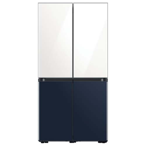 SAMSUNG 670 Litres Frost Free French Door Smart Wi-Fi Enabled Refrigerator with Twin Cooling Plus Technology RF63A91C377/TL Glam White/Glam Navy (Refrigerator)