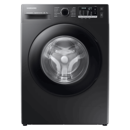 SAMSUNG 9 kg 5 Star Inverter Fully Automatic Front Load Washing Machine WW90TA046AB1TL Hygiene Steam Diamond Drum Black (Washing Machine)