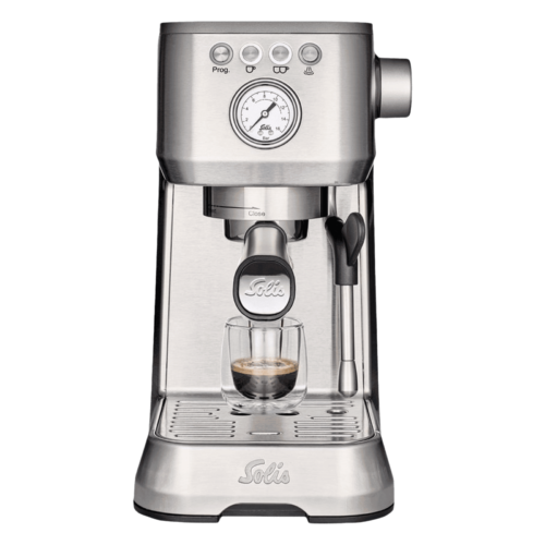 Solis Perfella Plus 1700 Watt 2 Cups Semi-Automatic Espresso Coffee Maker with Integrated Monometer Silver (Coffee Maker)